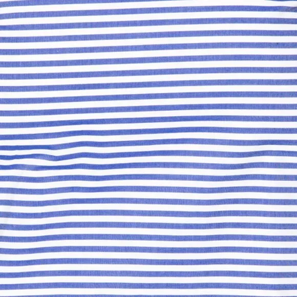 Veronica Beard Ruched Stripe-Print Cotton Shirt-Dress, Blue/White - Picture 5 of 5